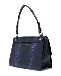 Cartable en cuir bleu marine Orciani