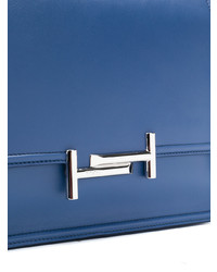 Cartable en cuir bleu Tod's