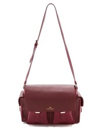 Cartable en cuir bordeaux Karen Walker