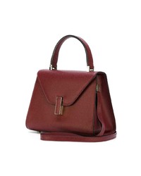 Cartable en cuir bordeaux Valextra