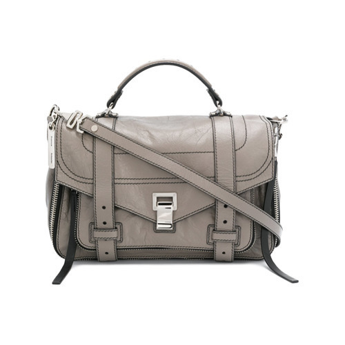 Cartable en cuir gris Proenza Schouler 1.730 farfetch