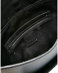 Cartable en cuir noir Asos