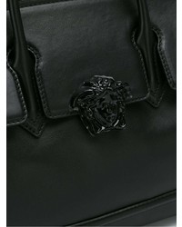 Cartable en cuir noir Versace