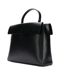 Cartable en cuir noir Lanvin