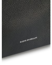 Cartable en cuir noir Elena Ghisellini