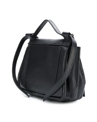 Cartable en cuir noir Elena Ghisellini