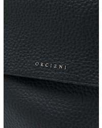 Cartable en cuir noir Orciani