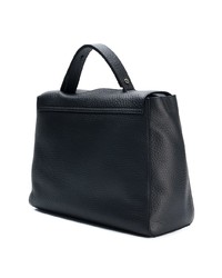 Cartable en cuir noir Orciani