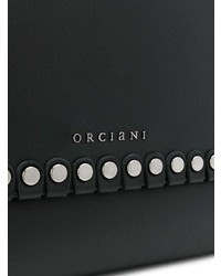 Cartable en cuir noir Orciani