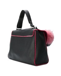 Cartable en cuir noir Orciani