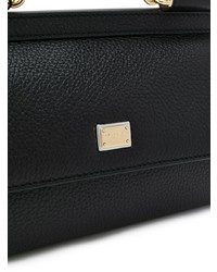 Cartable en cuir noir Dolce & Gabbana