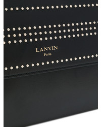 Cartable en cuir noir Lanvin