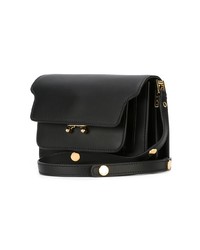 Cartable en cuir noir Marni