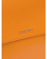 Cartable en cuir orange Orciani