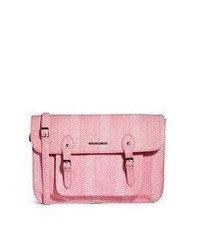 Cartable en cuir rose French Connection