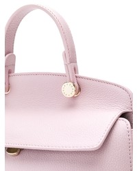 Cartable en cuir rose Furla