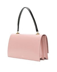 Cartable en cuir rose N°21