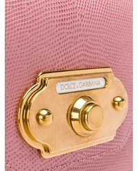 Cartable en cuir rose Dolce & Gabbana