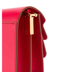 Cartable en cuir rouge Marni