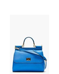Cartable en cuir turquoise Dolce And Gabbana