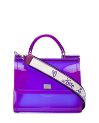 Cartable en cuir violet Dolce & Gabbana