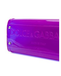 Cartable en cuir violet Dolce & Gabbana