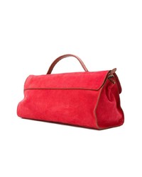 Cartable en daim rouge Zanellato