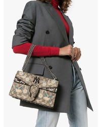 Cartable en toile marron clair Gucci