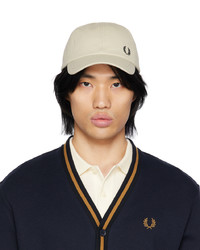 Casquette de base-ball beige Fred Perry