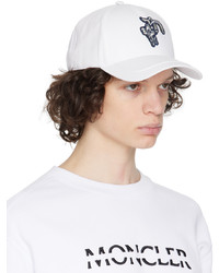 Casquette de base-ball blanche Moncler