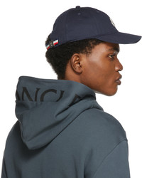 Casquette de base-ball bleu marine Moncler