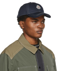 Casquette de base-ball bleu marine Moncler