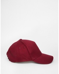 Casquette de base-ball bordeaux Reclaimed Vintage