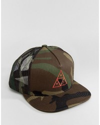 Casquette de base-ball camouflage olive HUF