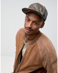 Casquette de base-ball camouflage olive HUF