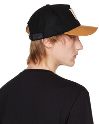 Casquette de base-ball en cuir blanche Amiri