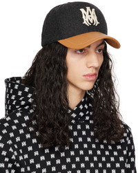 Casquette de base-ball en cuir blanche Amiri