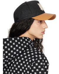 Casquette de base-ball en cuir blanche Amiri