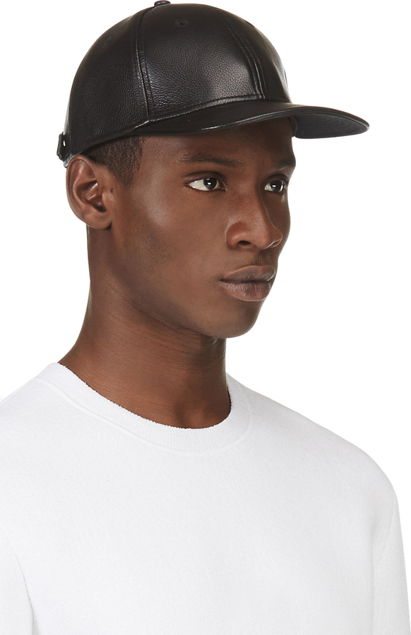 Casquette baseball cuir noir - MODISSIMA - chh34