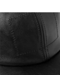 Casquette de base-ball en cuir noire Balenciaga