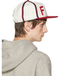 Casquette de base-ball imprimée blanc et rouge Essentials