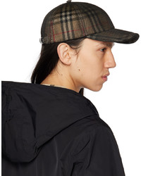 Casquette de base-ball imprimée marron clair Burberry