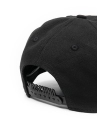 Casquette de base-ball imprimée noire et blanche Moschino