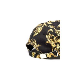 Casquette de base-ball imprimée noire VERSACE JEANS COUTURE