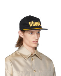 Casquette de base-ball imprimée noire Rhude