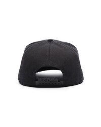 Casquette de base-ball imprimée noire Moschino