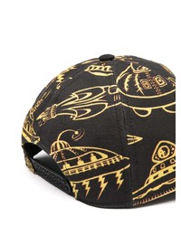 Casquette de base-ball imprimée noire Moschino