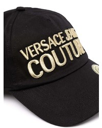 Casquette de base-ball imprimée noire VERSACE JEANS COUTURE