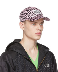 Casquette de base-ball imprimée rose Versace