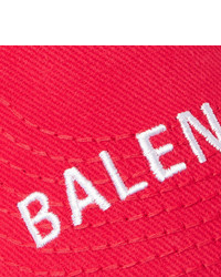 Casquette de base-ball imprimée rouge et blanc Balenciaga